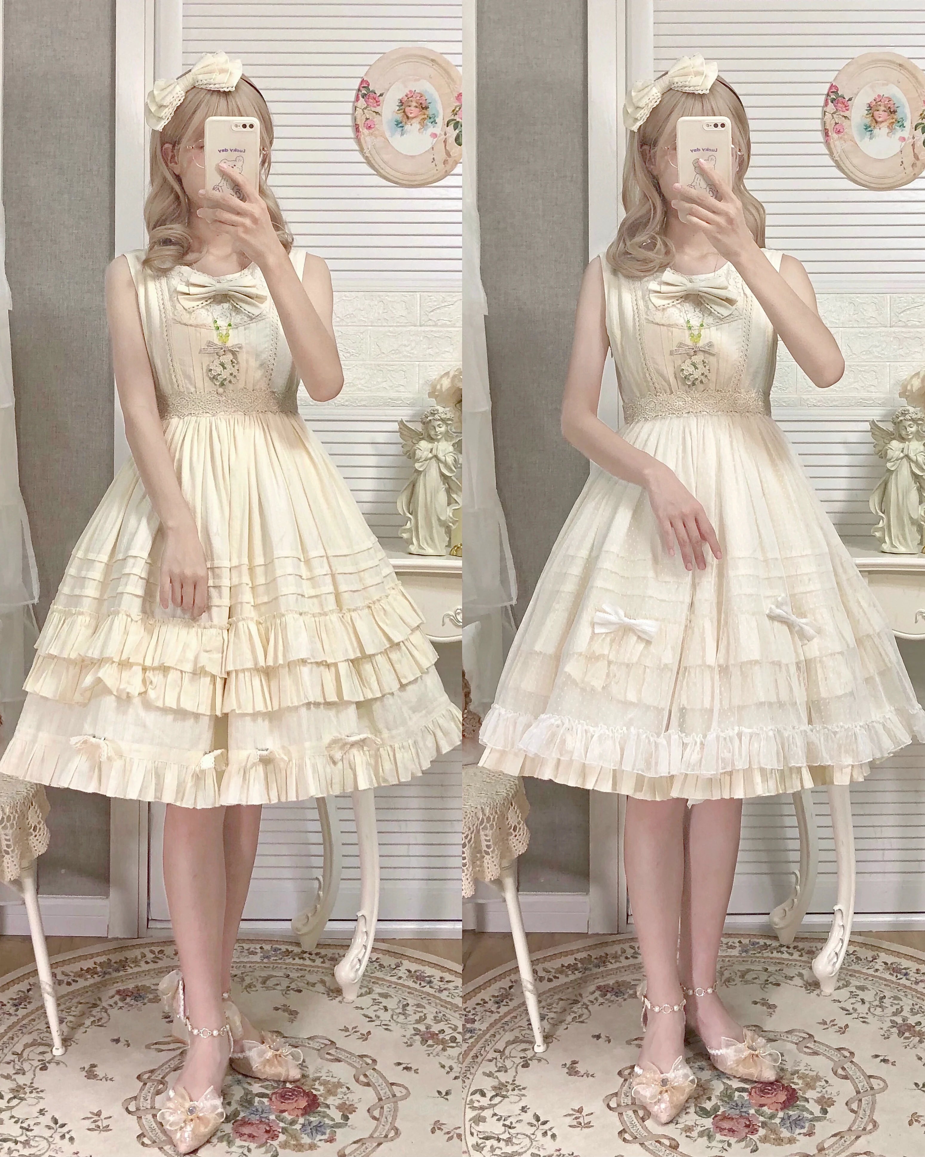 Elegant Lolita JSK Dress Solid Color JSK - image 5