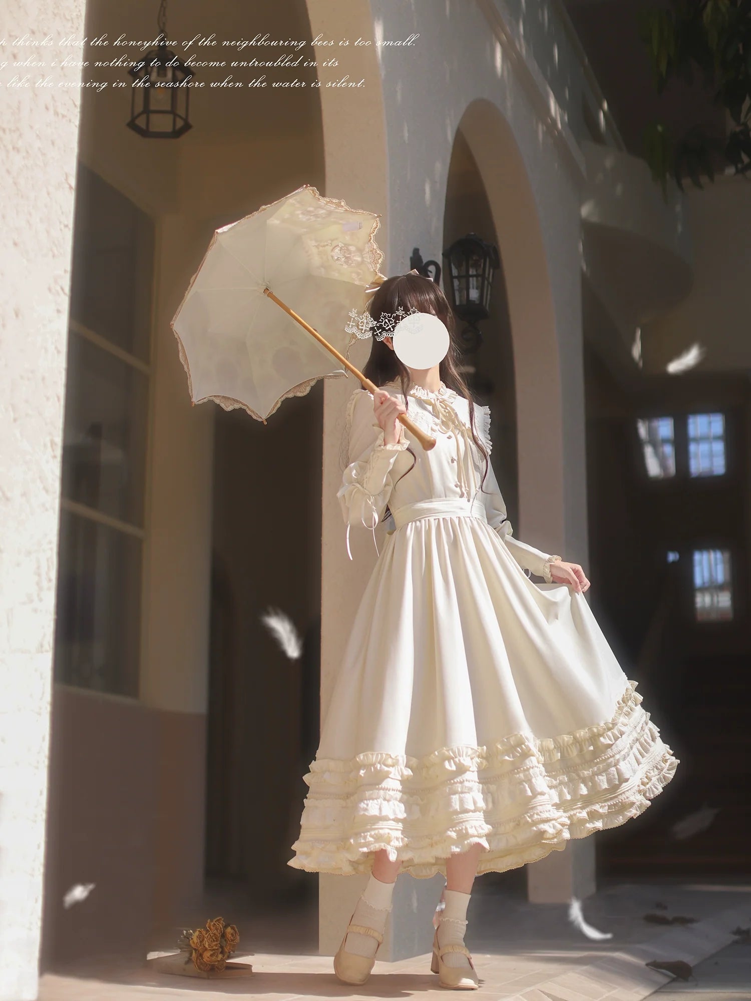 Wind Kiss Tulip - Classic Lolita OP Elegant Lolita Cardigan and Accessories - image 4