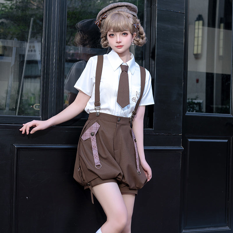 Ouji Lolita Brown Short Set - image 5