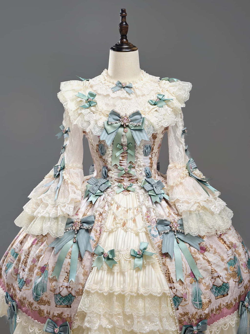 Antique Gem Fragrance Lolita Green JSK Dress Set - image 2