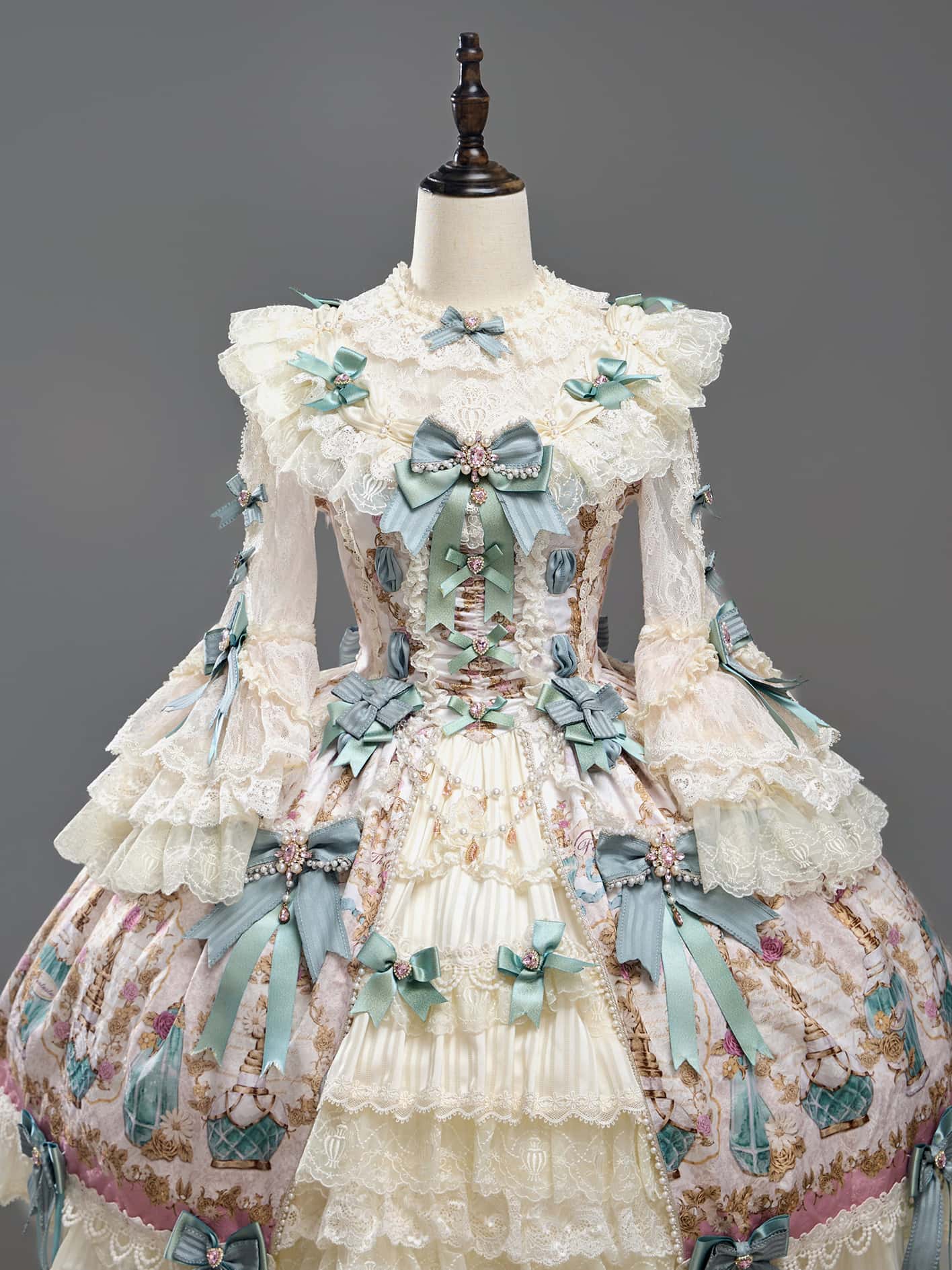 Antique Gem Fragrance Lolita Green JSK Dress Set - image 2