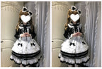 Little Bunny Bakery - Old School Lolita Cotton JSK Dress, Bunny-ear Heart Apron and Accessories - image 16