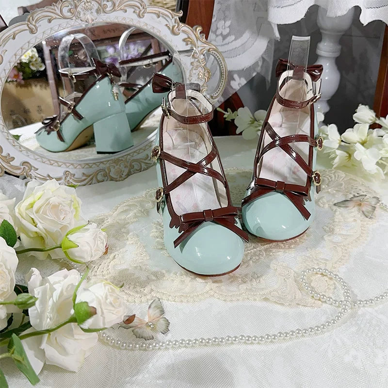 Lady Tea Party - Elegant Lolita Heel Shoes - Macaron Color - image 1