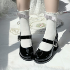 Wanxiang Cycle - Elegant Lolita Heels with Embossed Rose - image 8