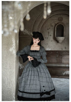 Yesterday's Epistle - Winter Classic Lolita Plaid Dress Set, Fishbone Waist - image 22