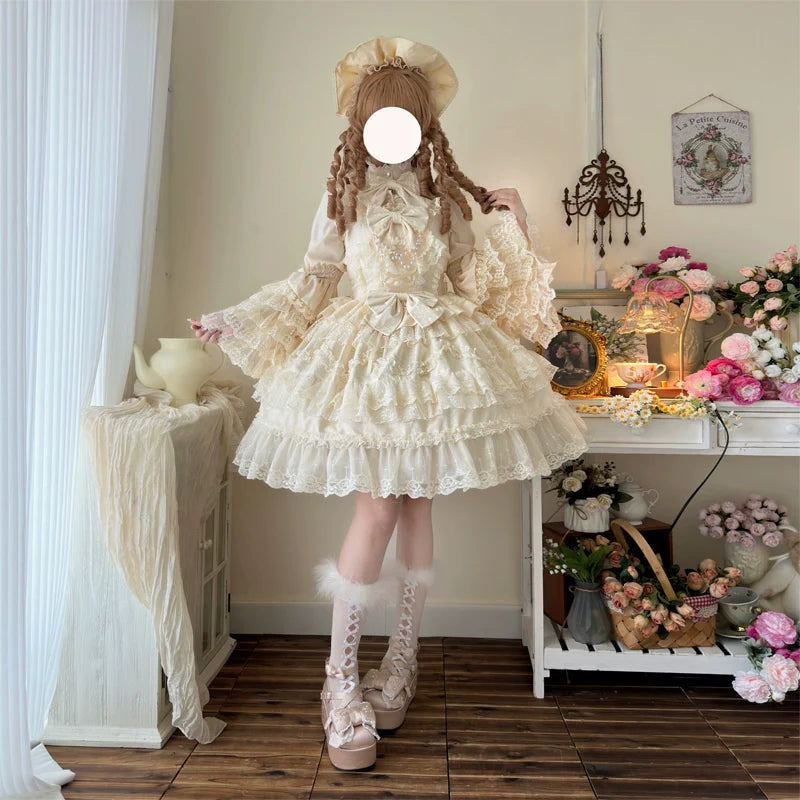Love and Heart Palpitations Wedding Lolita JSK Dress Suit - image 9
