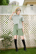 Limited Flowering Time - Ouji Lolita Green Prince Shorts - image 14