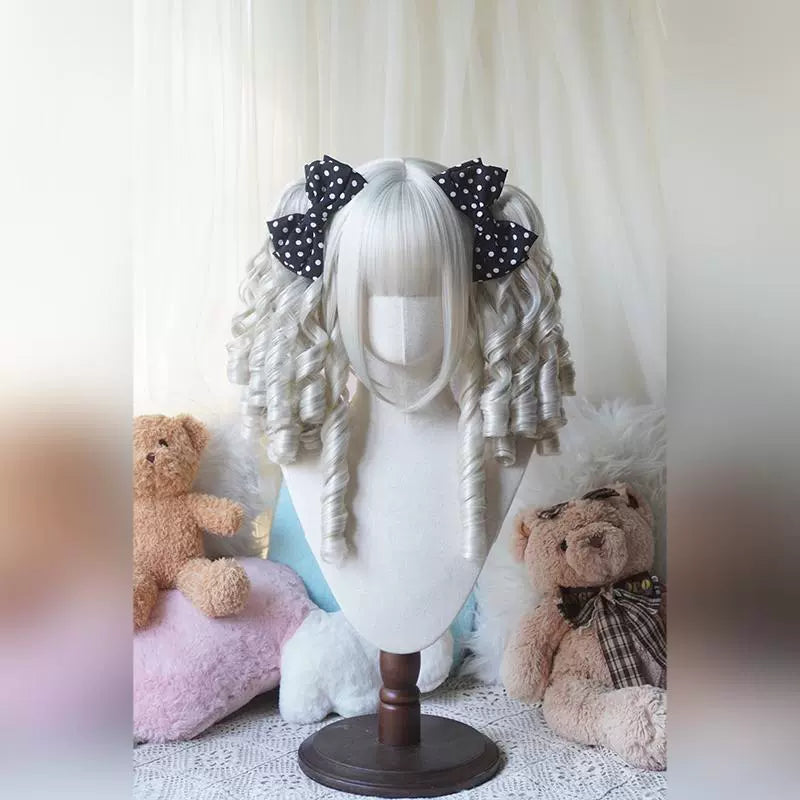 Solid Lolita Bob Wig With Detachable Curl Ponytail - image 13