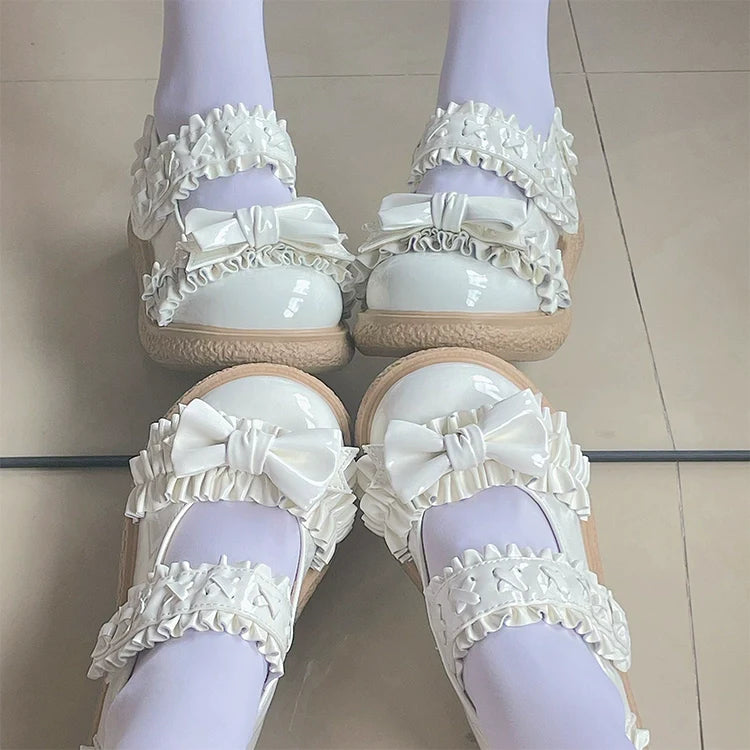 Cute Bow Candy-Colored Lolita Flat Shoes - image 31