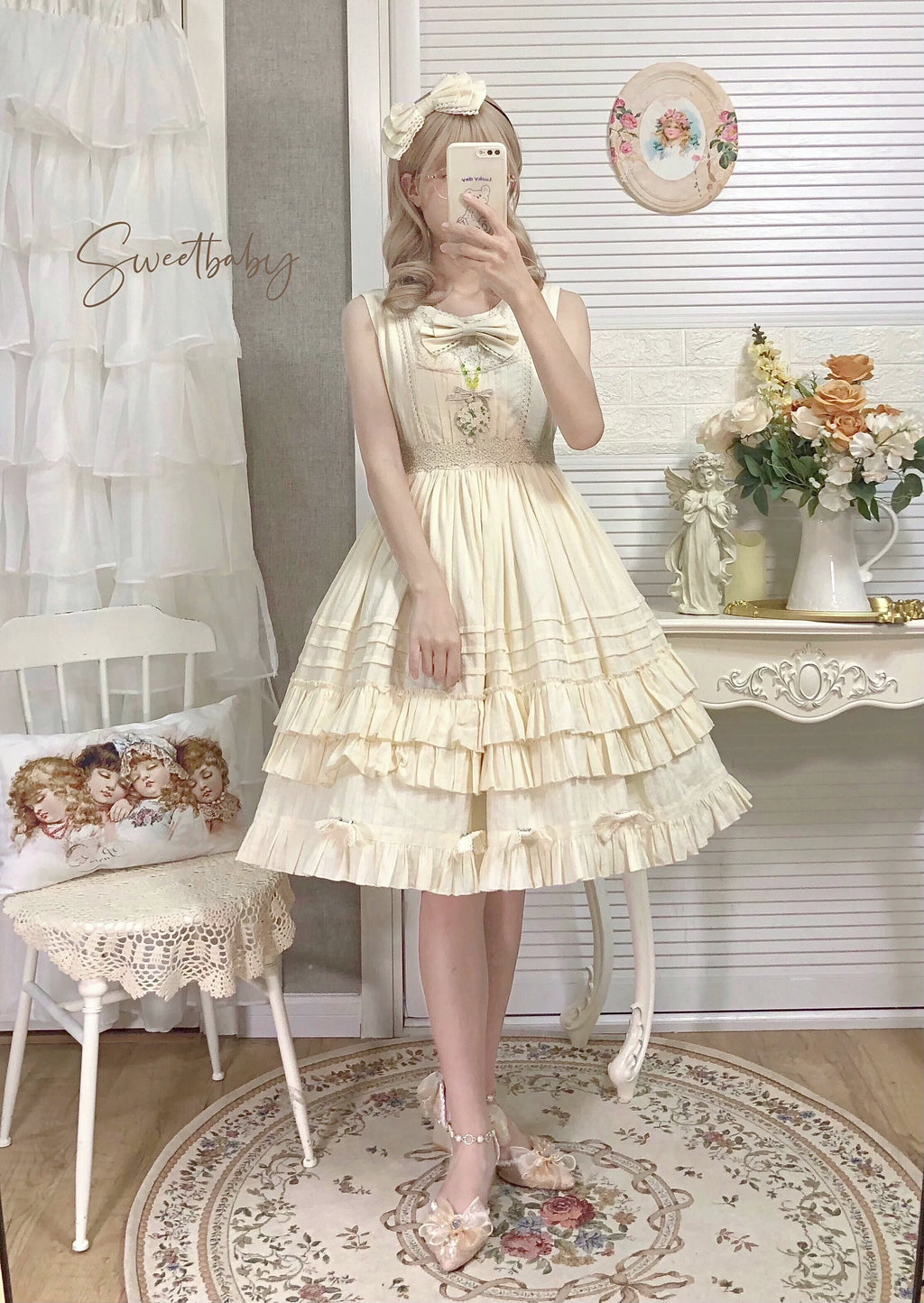 Elegant Lolita JSK Dress Solid Color JSK - image 7