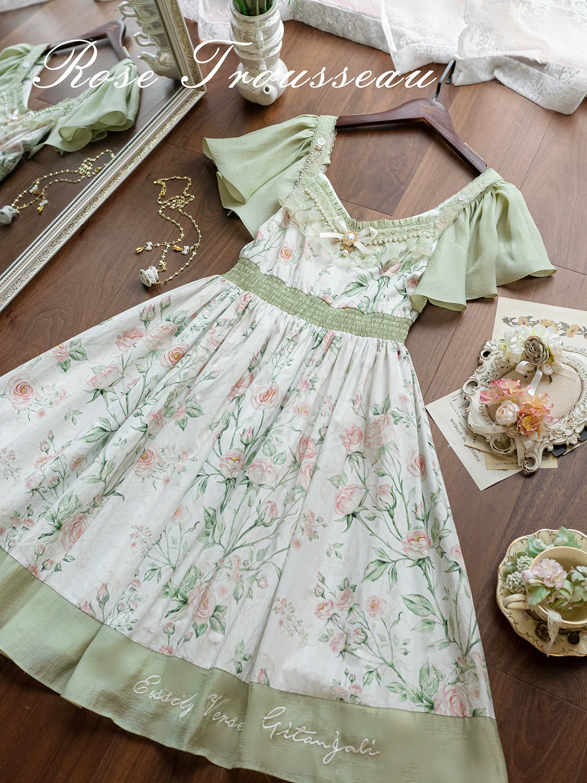 The Rose Dowry - Daily Cotton Lolita OP Dress V-neck Dress - image 22