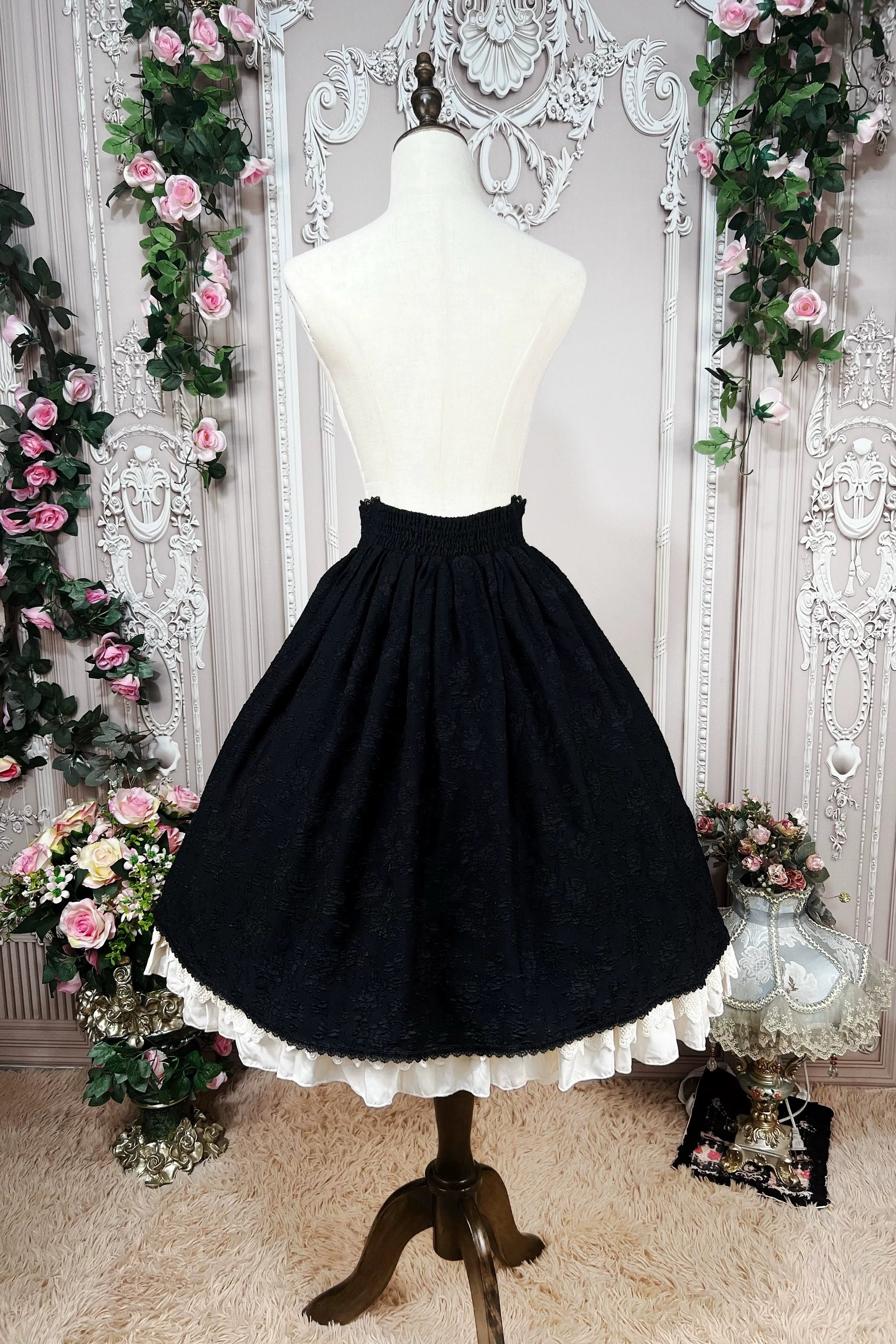 The Heart of the Rose - Elegant Retro Lolita Skirt High Waist SK Blouse - image 12