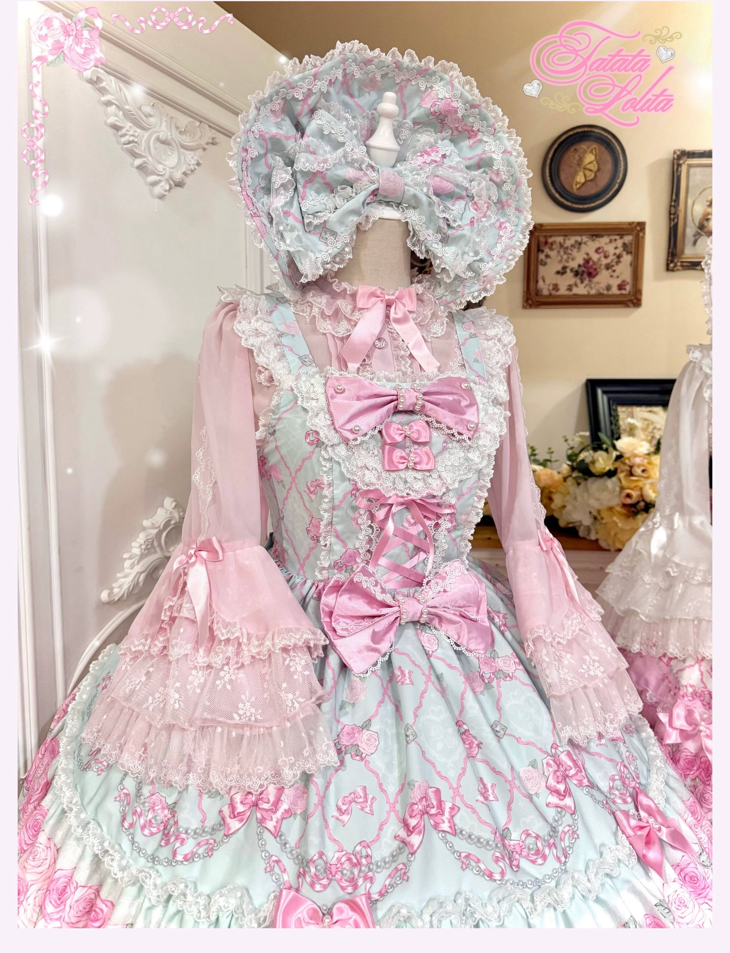 Summer 2026 - Floral Ribbon Bow Old School Lolita JSK - image 5