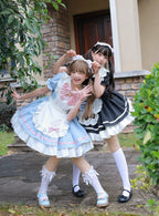 Cat Cafe - Maid Lolita OP dress with Detachable Bow and Apron - image 3