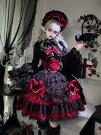 Rose Princess - Halloween Gothic Lolita JSK, Sheer Rose Dress - image 1