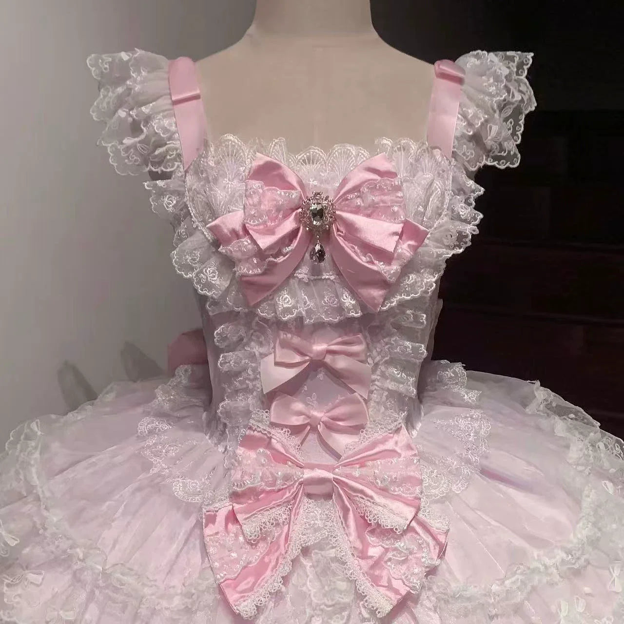Floral Dream Isle - Sweet Lolita Doll-like JSK Dress, Bows & Lace - image 12