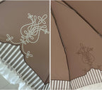 Lyre Academy - Classic Lolita 2-Fold Parasol, Lyre Print and Embroidered Trim - image 20