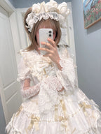 Frosted Starlight - Old School Lolita Blouse, Detachable Sheer Sleeves - image 9