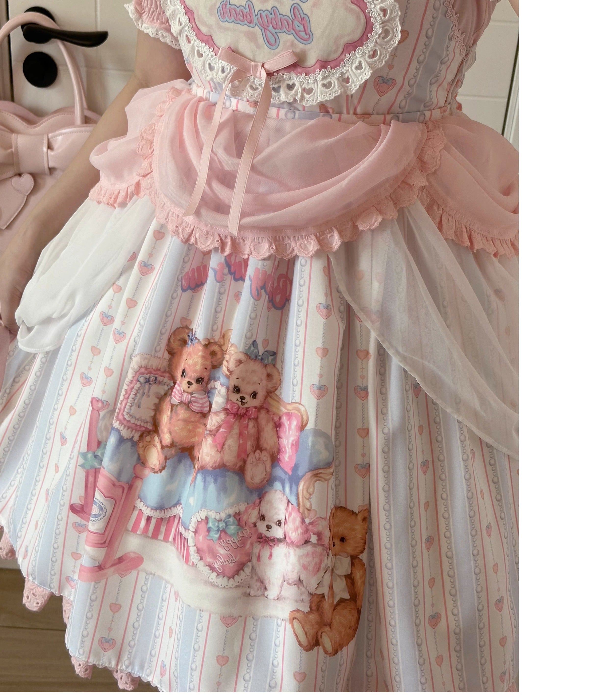 Barbie Bear - Sweet Lolita Bear Print JSK and OP and Accessories - image 4