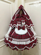 Plaid Petal Bunny - Old School Lolita Plaid OP Dress, Petal-shaped Hem - image 37