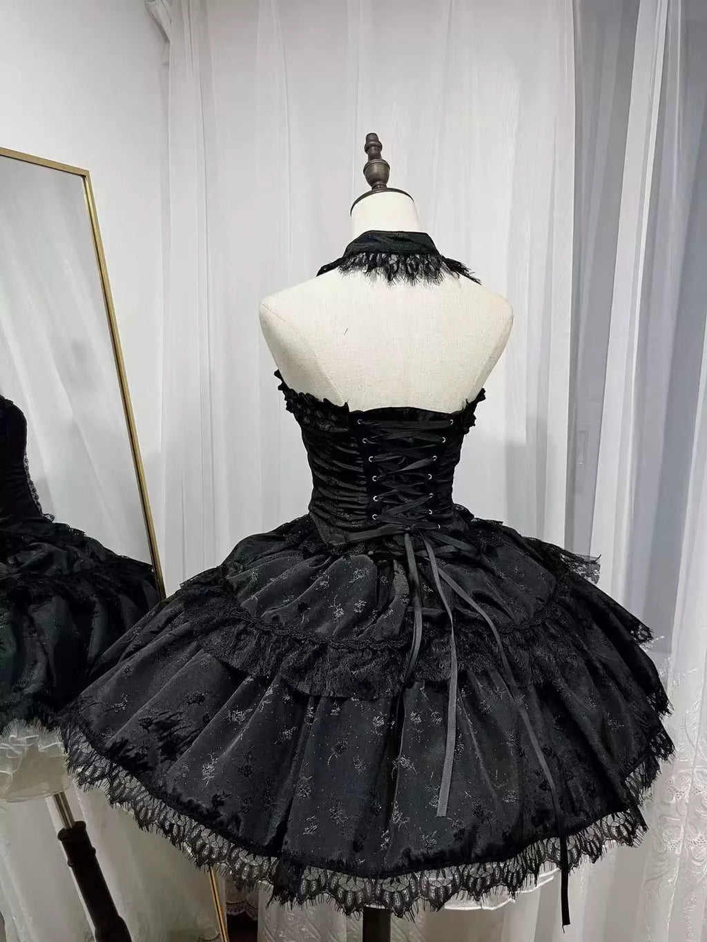 Silvermoon Thorn Gothic Lolita Corset and Skirt Set - image 3