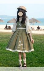 Flying Bird - Plus Size Elegant Lolita JSK Dress With Bird Embroidery - image 31
