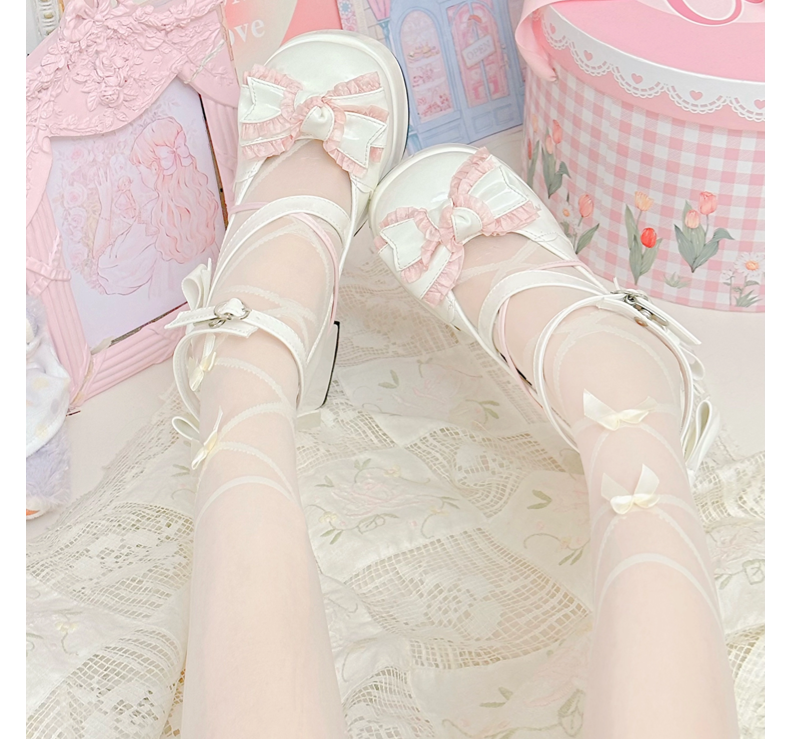 Girly Heart - Sweet Lolita Chunky Heels Shoes - Dreamy Bows - image 26