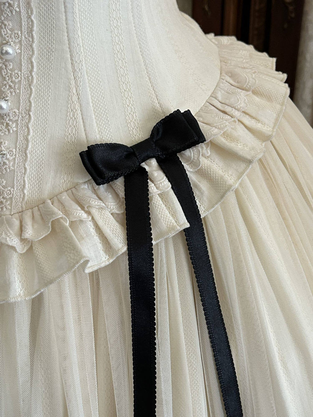 Letter from London White Newspaper Print Classic Lolita JSK Dress - image 6