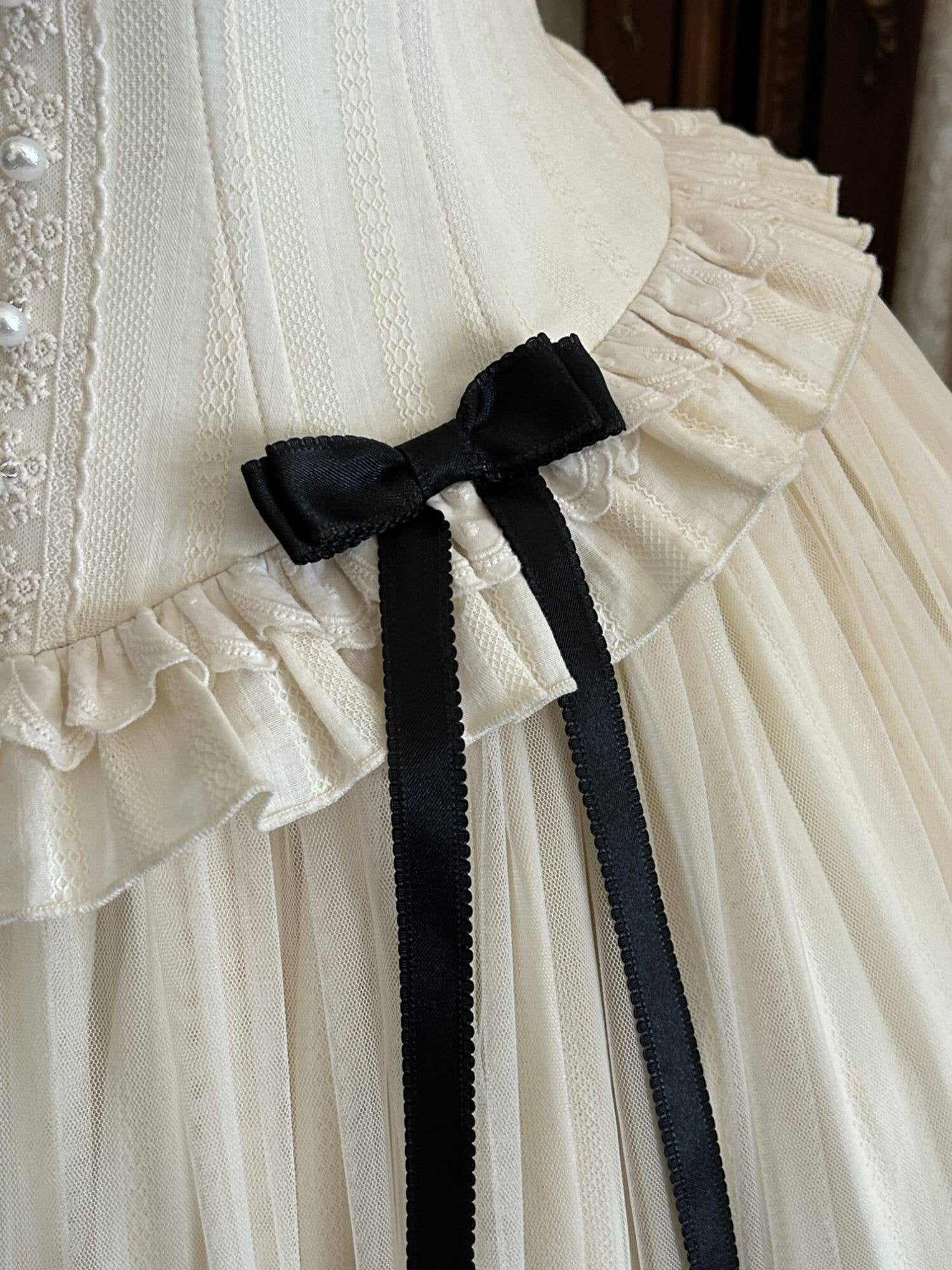 Letter from London White Newspaper Print Classic Lolita JSK Dress - image 6