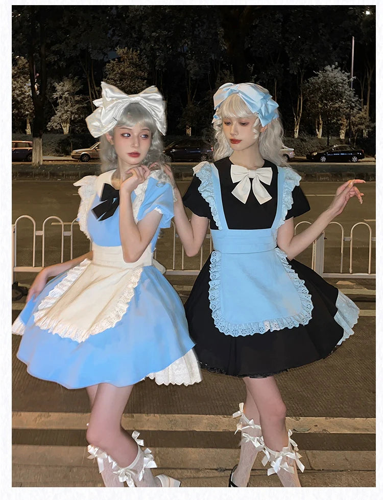 Kiss Kiss - Vintage Maid Lolita OP Dress and Apron - image 42