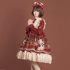 Crown Bear - Kawaii Daily Lolita Long OP Dress - image 2