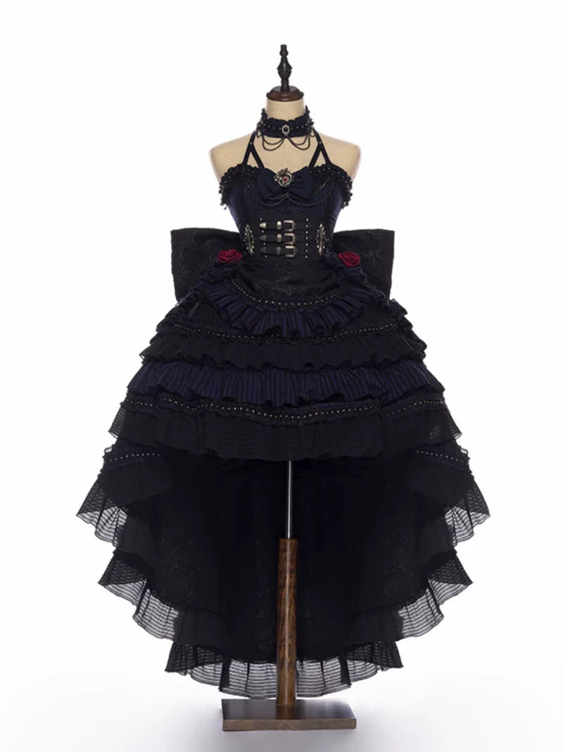 Ismailia - Gothic Lolita JSK Dress, Lace & Rose and Accessories - image 3