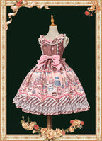 Candy House - Old School Lolita Cake Print JSK Dress, Side Zipper and Accessories - image 7