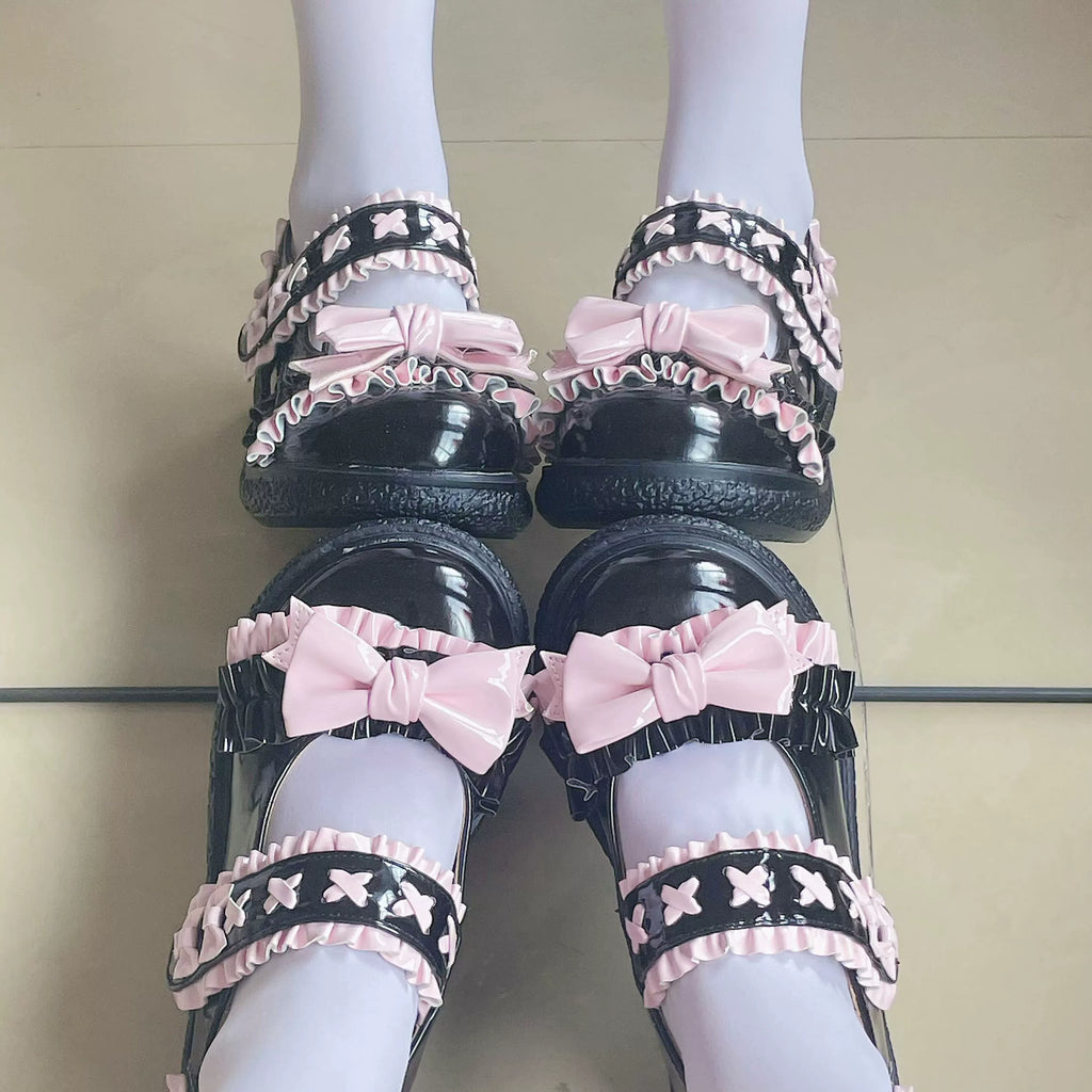 Cute Bow Candy-Colored Lolita Flat Shoes - image 6