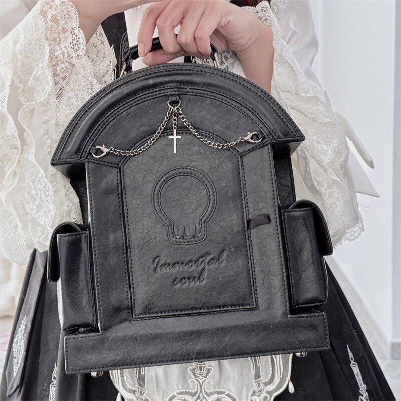 Skull Tombstone - Gothic Ita Shoulder Bag - image 12