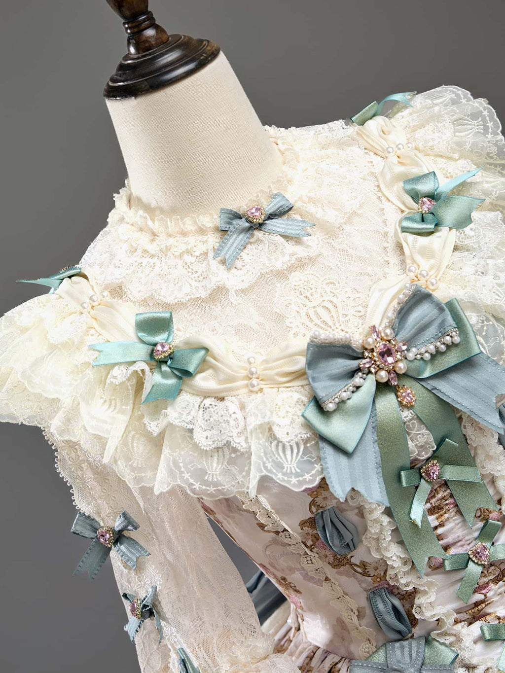 Antique Gem Fragrance Lolita Green JSK Dress Set - image 14