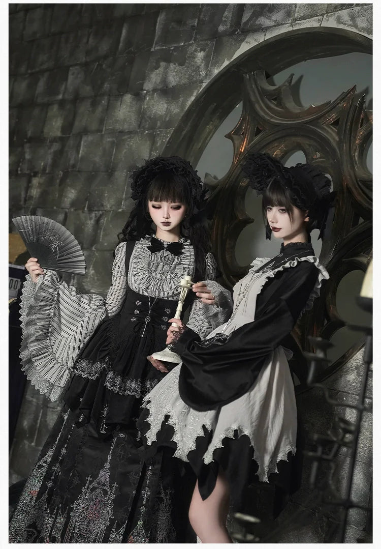 Raven's Night Song Oriental Gothic Lolita Dress Set - image 6