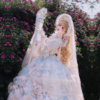 Rose Banquet Wedding Lolita OP Dress, Chiffon Tea Party Style - image 6
