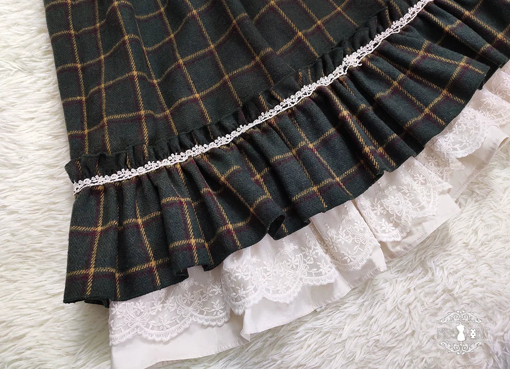 Rose - Elegant Lolita Fishbone Grid Skirt Customized - image 103