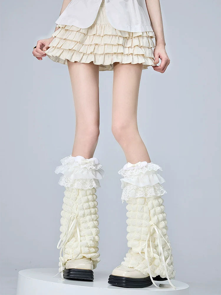 Ribbon Bow Lolita Calf Socks and Sock Covers Collection - image 3