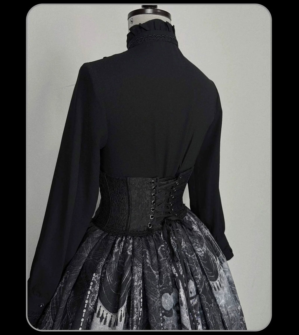 Bone-Eroded Butterfly - Gothic Lolita JSK & SK Set - image 42