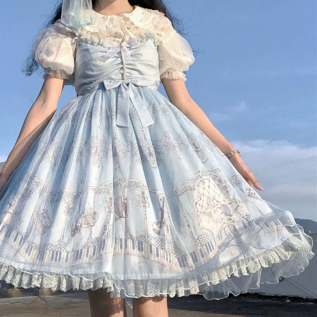 Elegant Lolita JSK Dream Symphony Instrument Fairy Dress - image 8