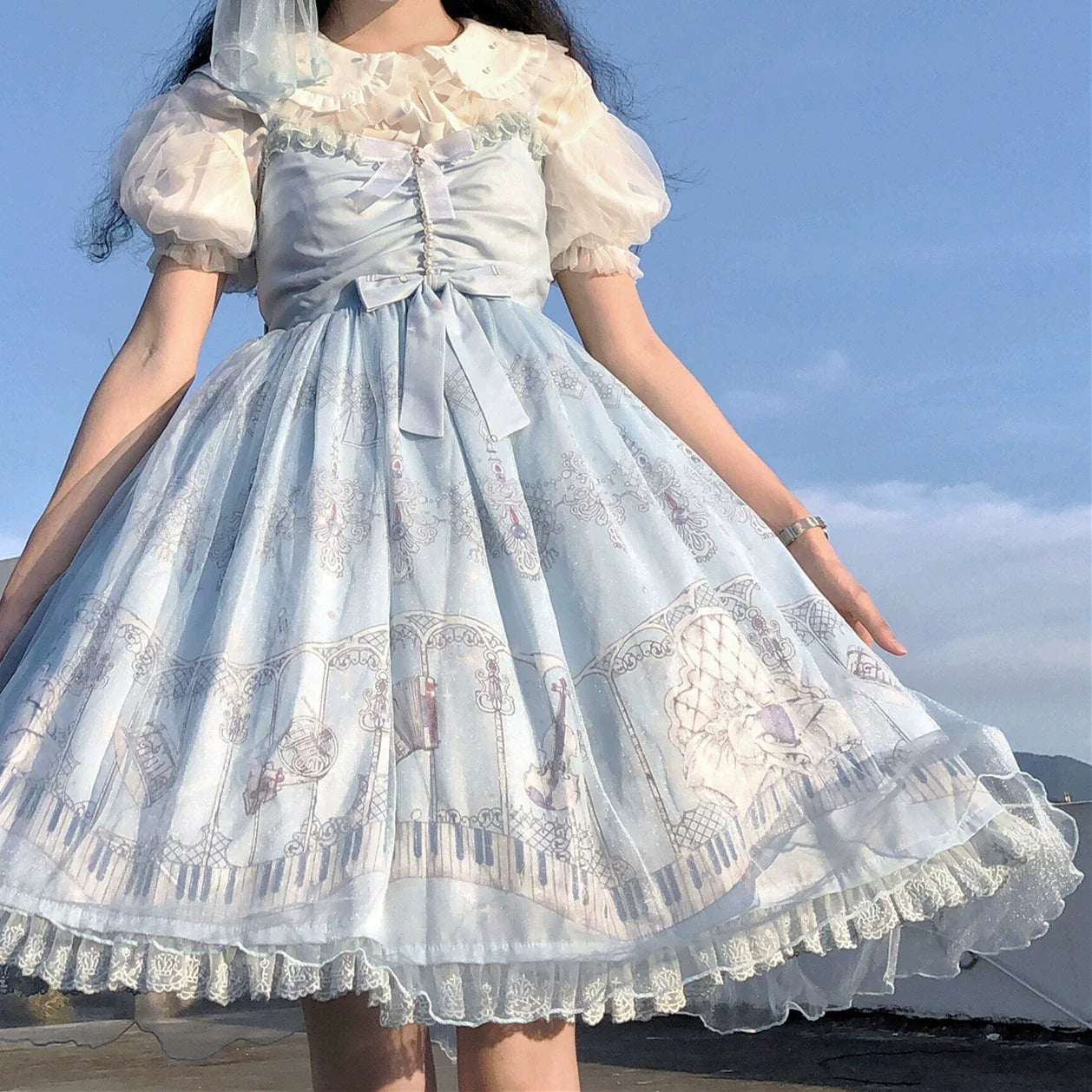 Elegant Lolita JSK Dream Symphony Instrument Fairy Dress - image 8