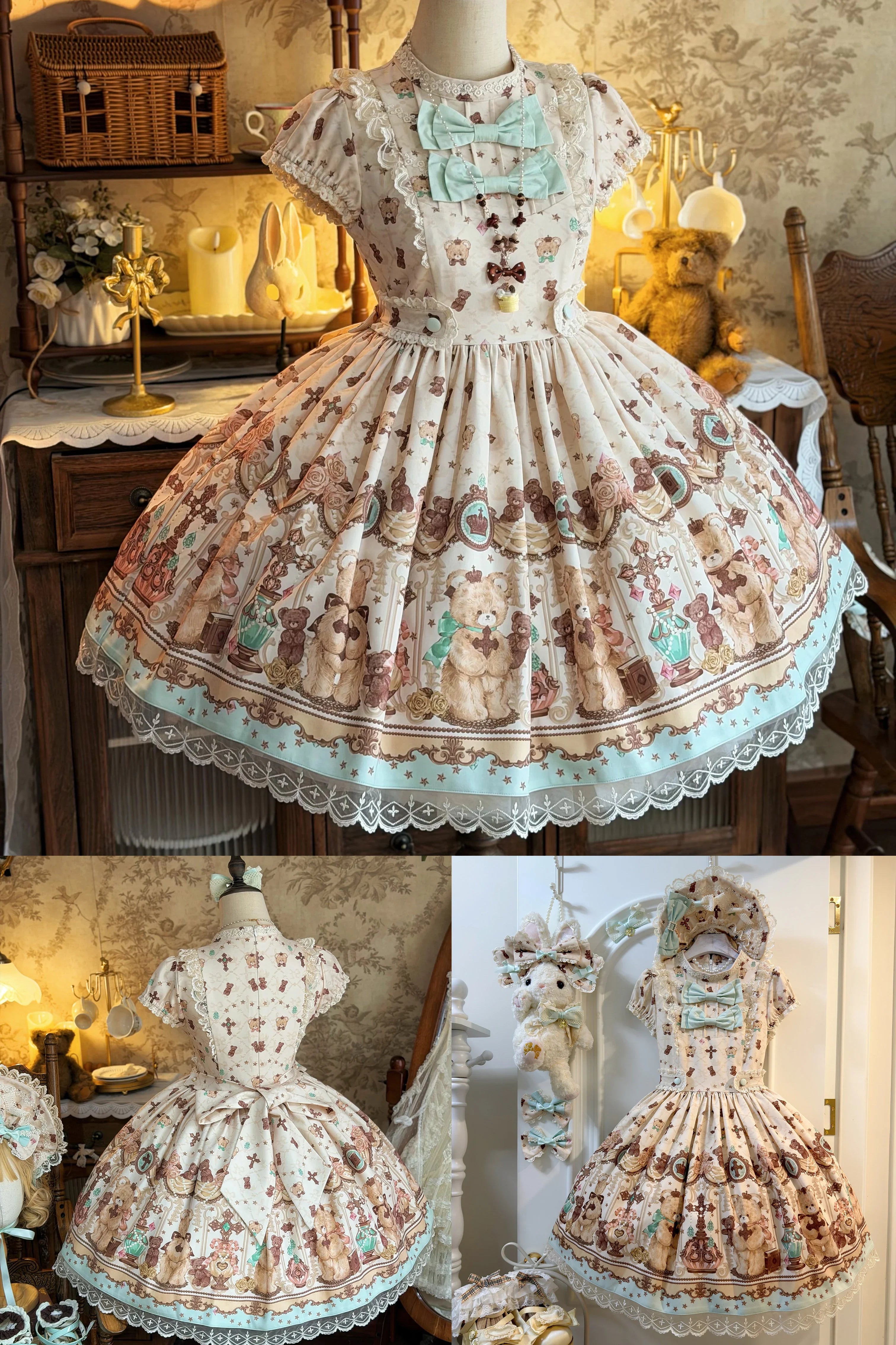 Cross Bear Sweet Vintage Original Lolita JSK and OP Dress Series and Accessories - image 7