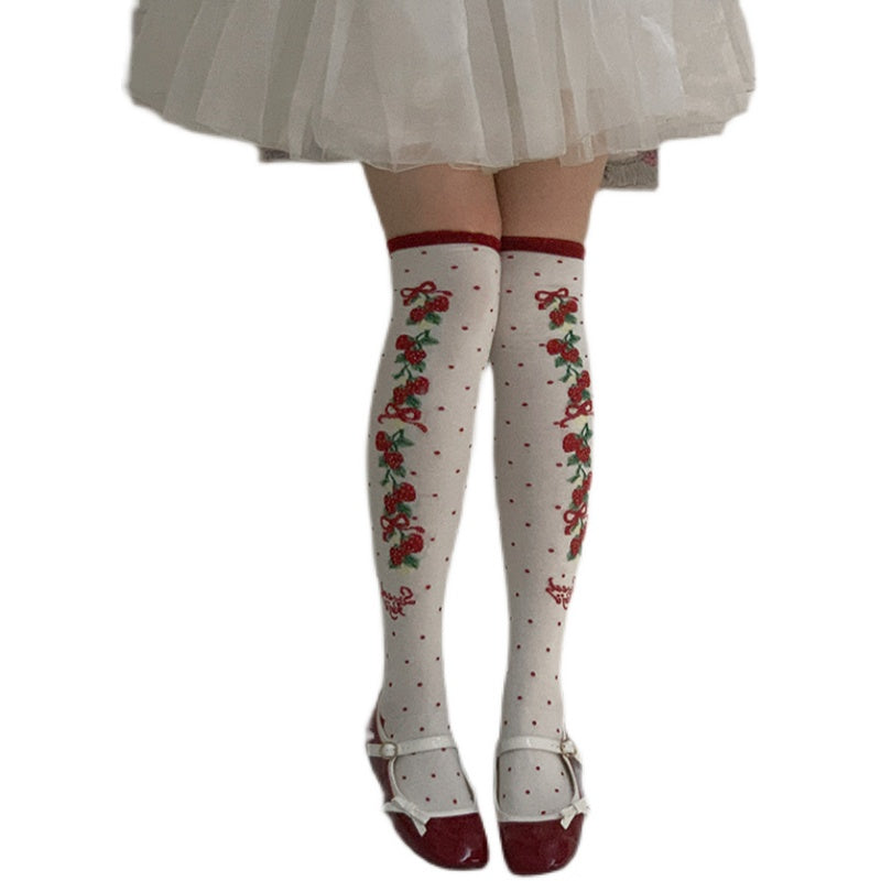 Autumn Sweet Lolita Cotton Thigh-high Socks - image 5