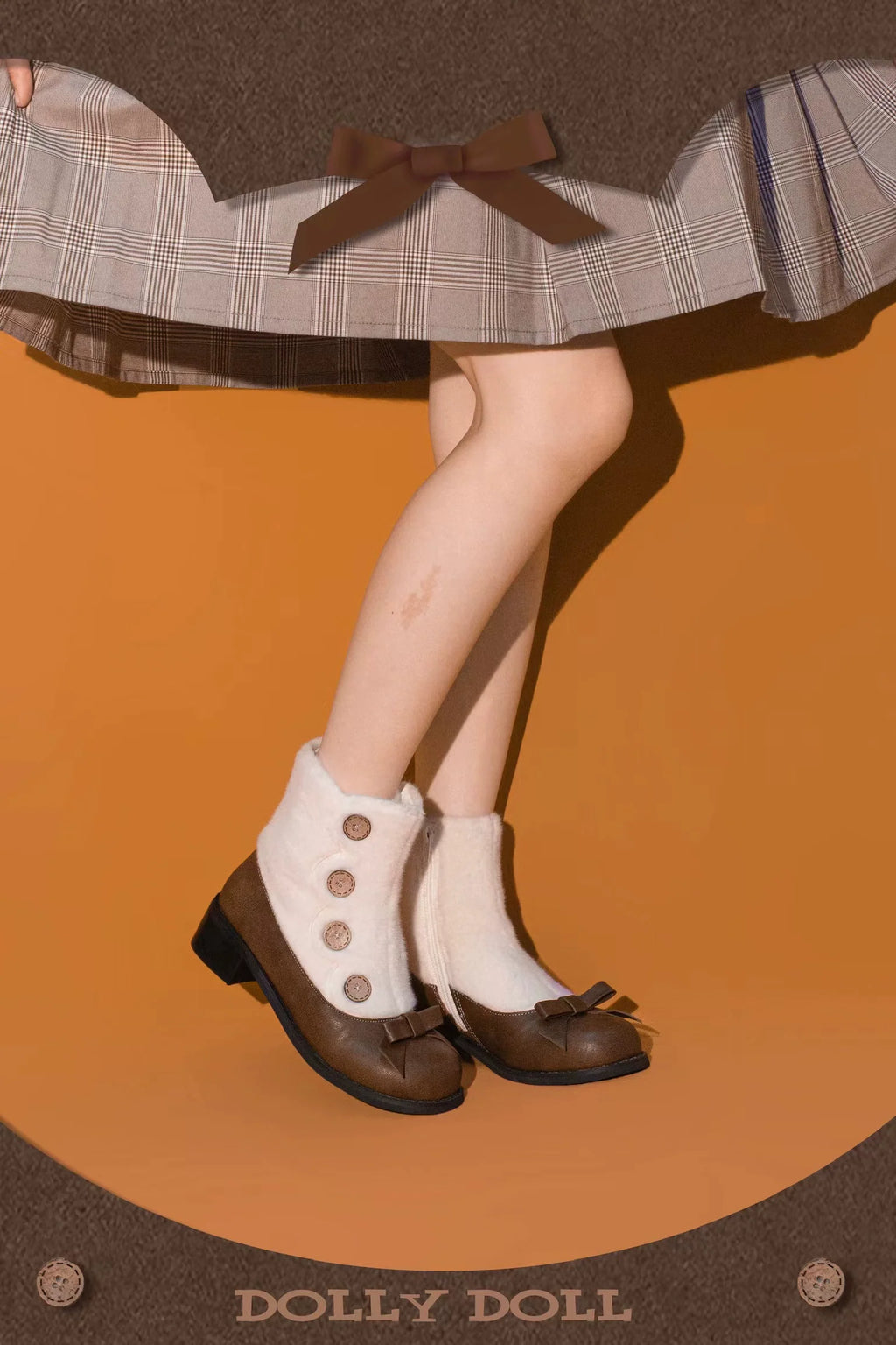 Winter Lolita Boots Fur Mary Jane Lolita Low Heel Shoes - image 29