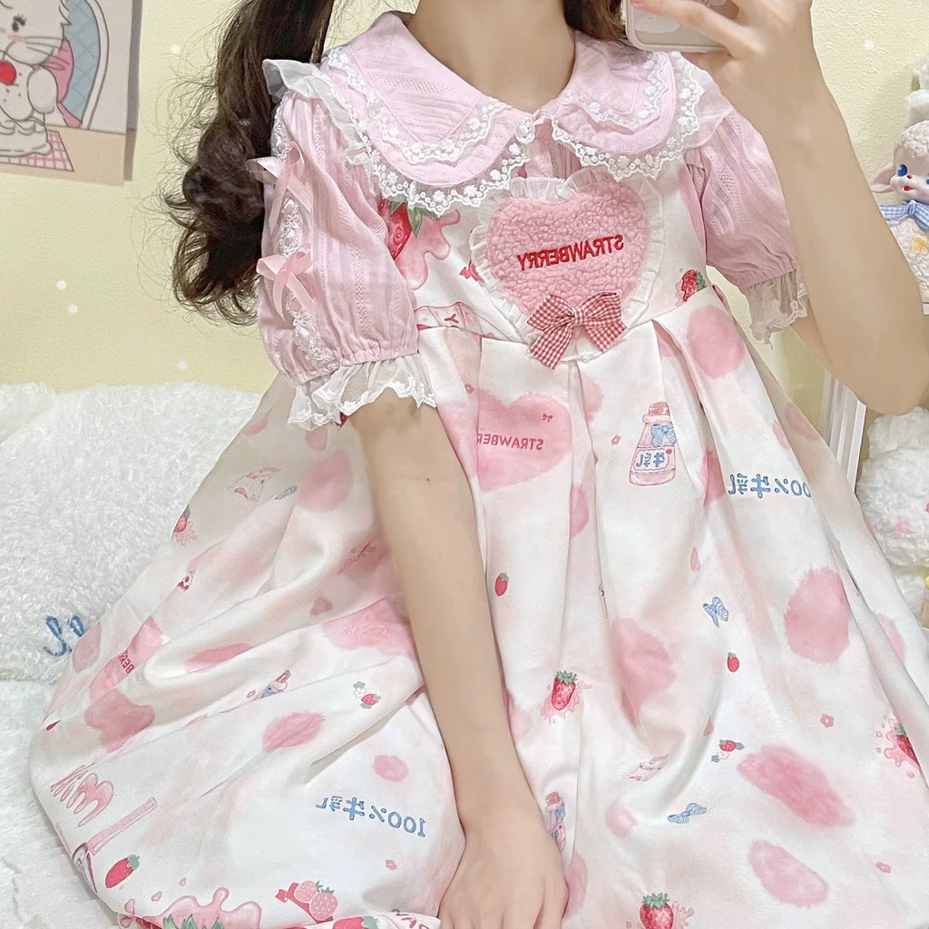 Sweet Lolita Doll Collar High-Waisted Blouse - image 2