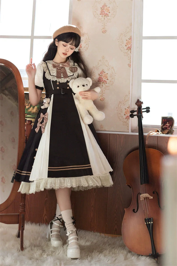 Chocolate Workshop - Classic Lolita Short and Long OP Dress - image 13