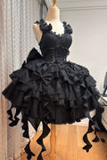 Mori Isle - Solid Gothic Lolita JSK Dress, Embroidered Lace - image 1