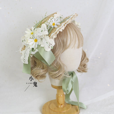 Flower Tea Party Lolita Straw Hat - image 10